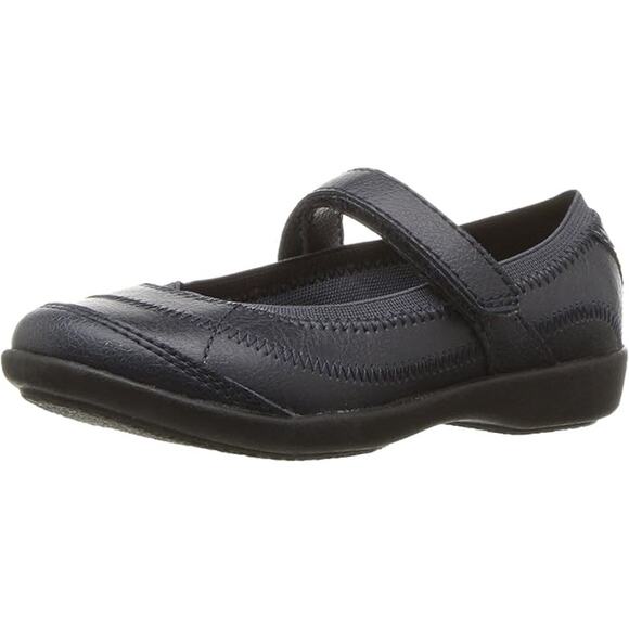 NWT Hush Puppies baby girls Reese Mary Jane Flat, Navy, 5 Little Kid US - Picture 1 of 5